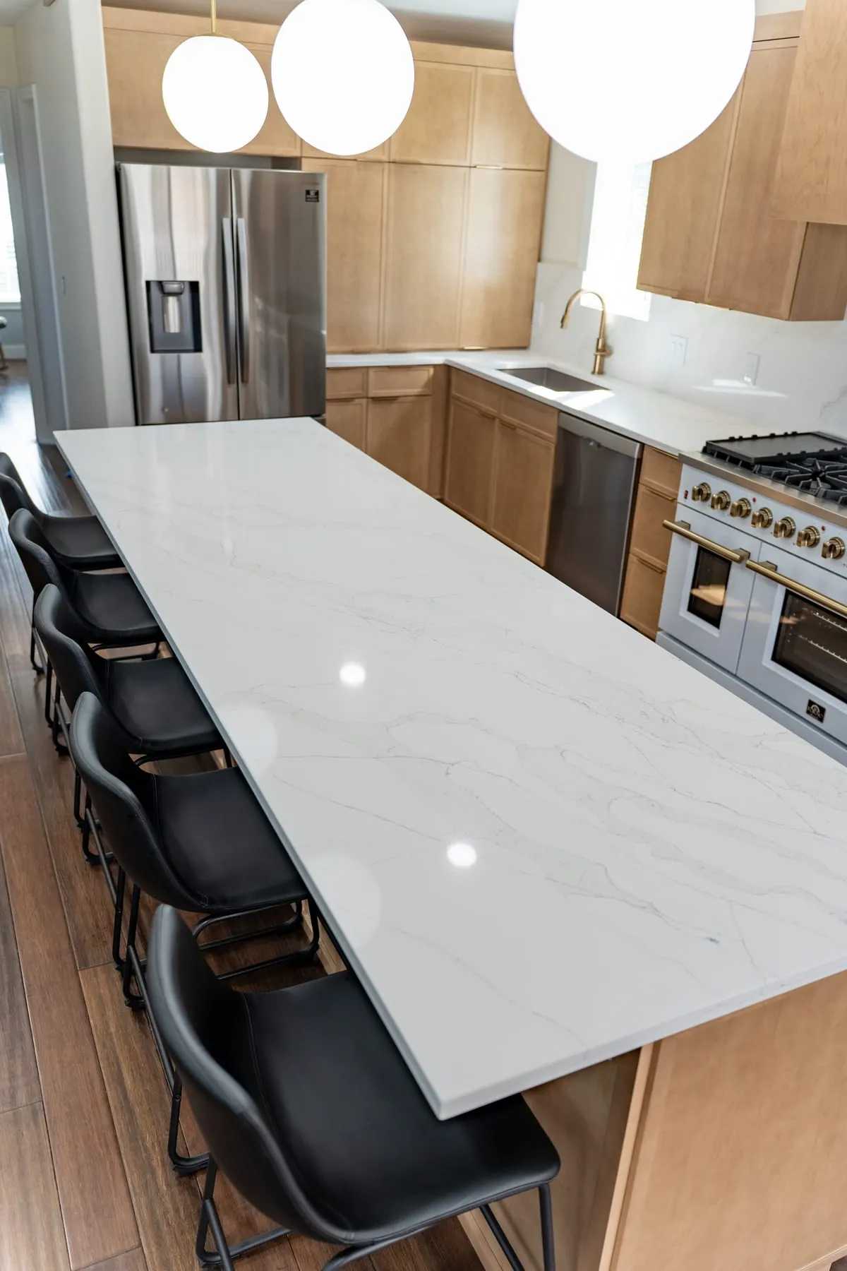 The Maple Grove kitchen island remodel by McCracken Projects in Rigby, Idaho